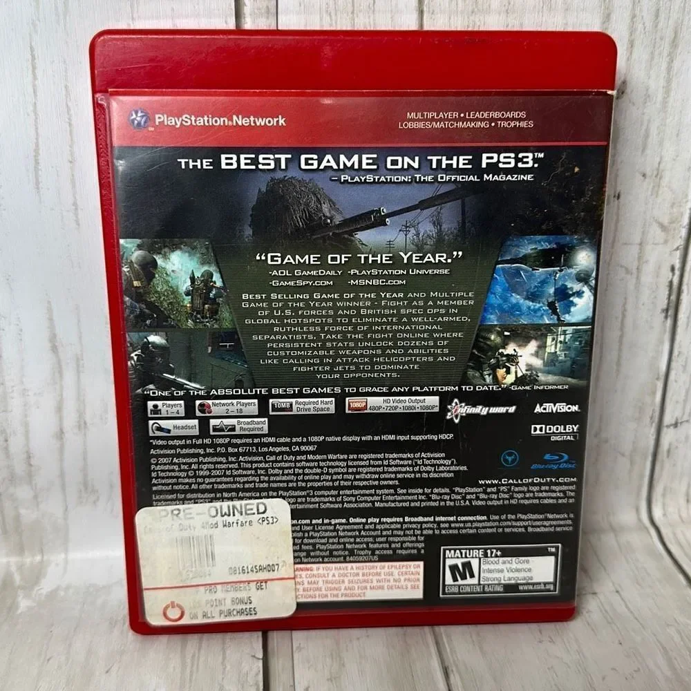 Call of Duty 4 Modern Warfare Greatest‎ Hits PS3